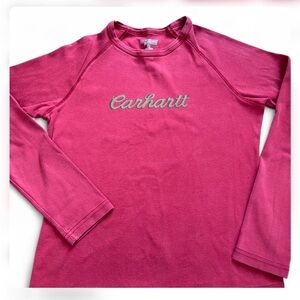 Carhartt women’s long sleeve graphic logo cotton tee shirt #workwear #chore
